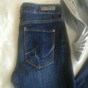 Express Women's Dark Blue Boot Cut Jeans